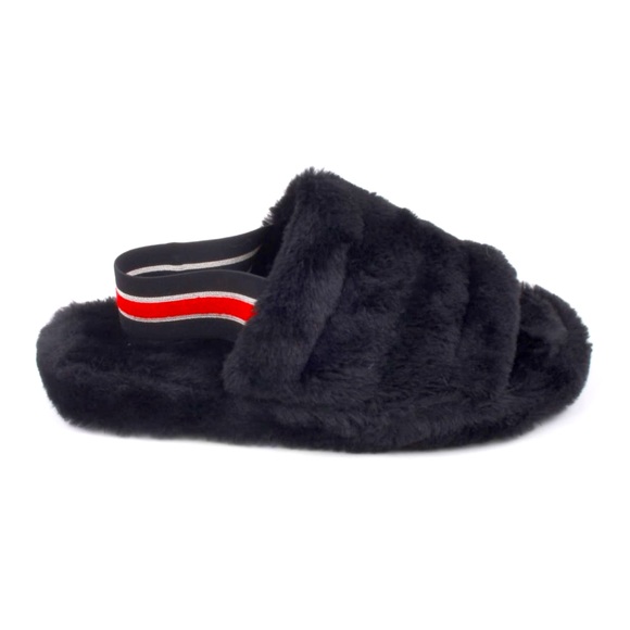 Shoes - Faux Fur Slides